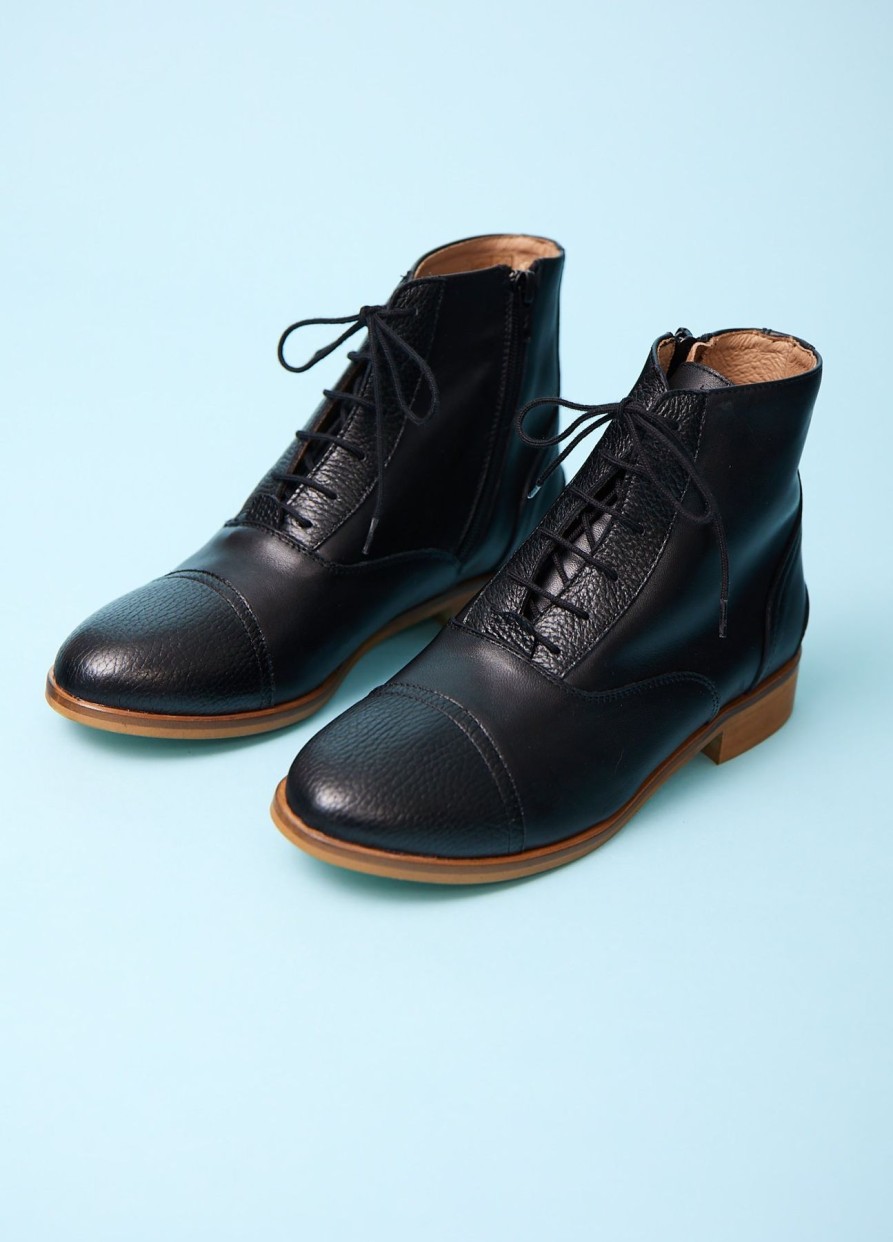 Women Swivells Boots | Mama Poppy-Boots In Black Leather