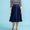 Women The Seamstress of Bloomsbury Skirts | Rita Skirt-Dark Blue