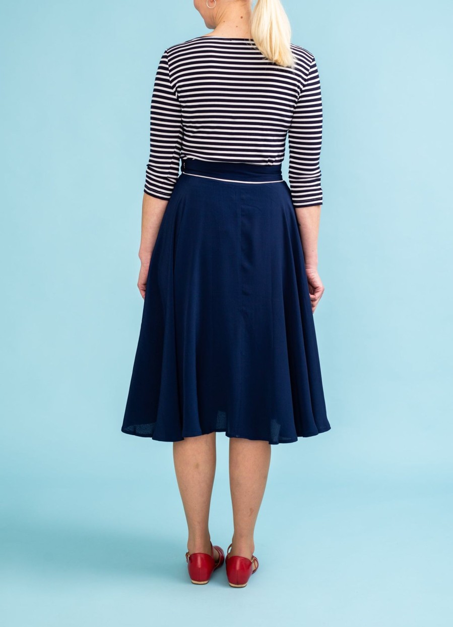 Women The Seamstress of Bloomsbury Skirts | Rita Skirt-Dark Blue