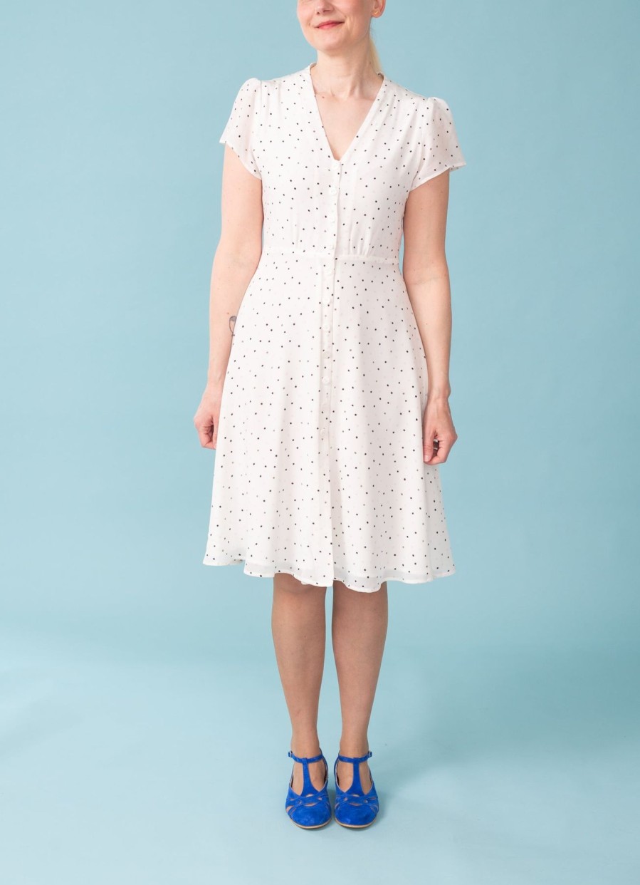 Women Gaala Paris Dresses | Eloise Shirt Dress-White/Dot