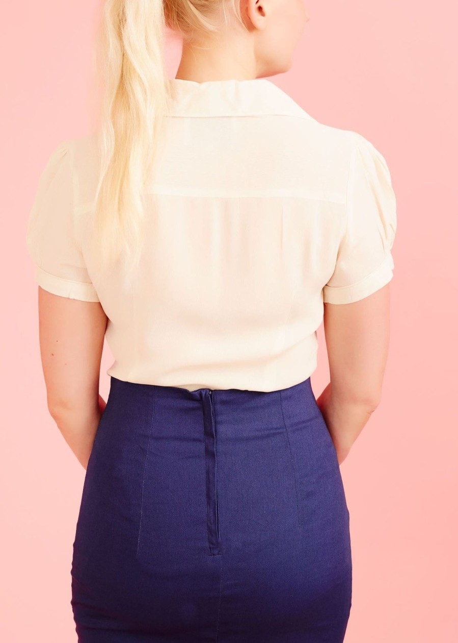 Women The Seamstress of Bloomsbury Tops | Judy Blouse-Cream