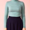 Women Mademoiselle Yéyé Tops | Stay The Day Turtleneck-Dusty Petroleum