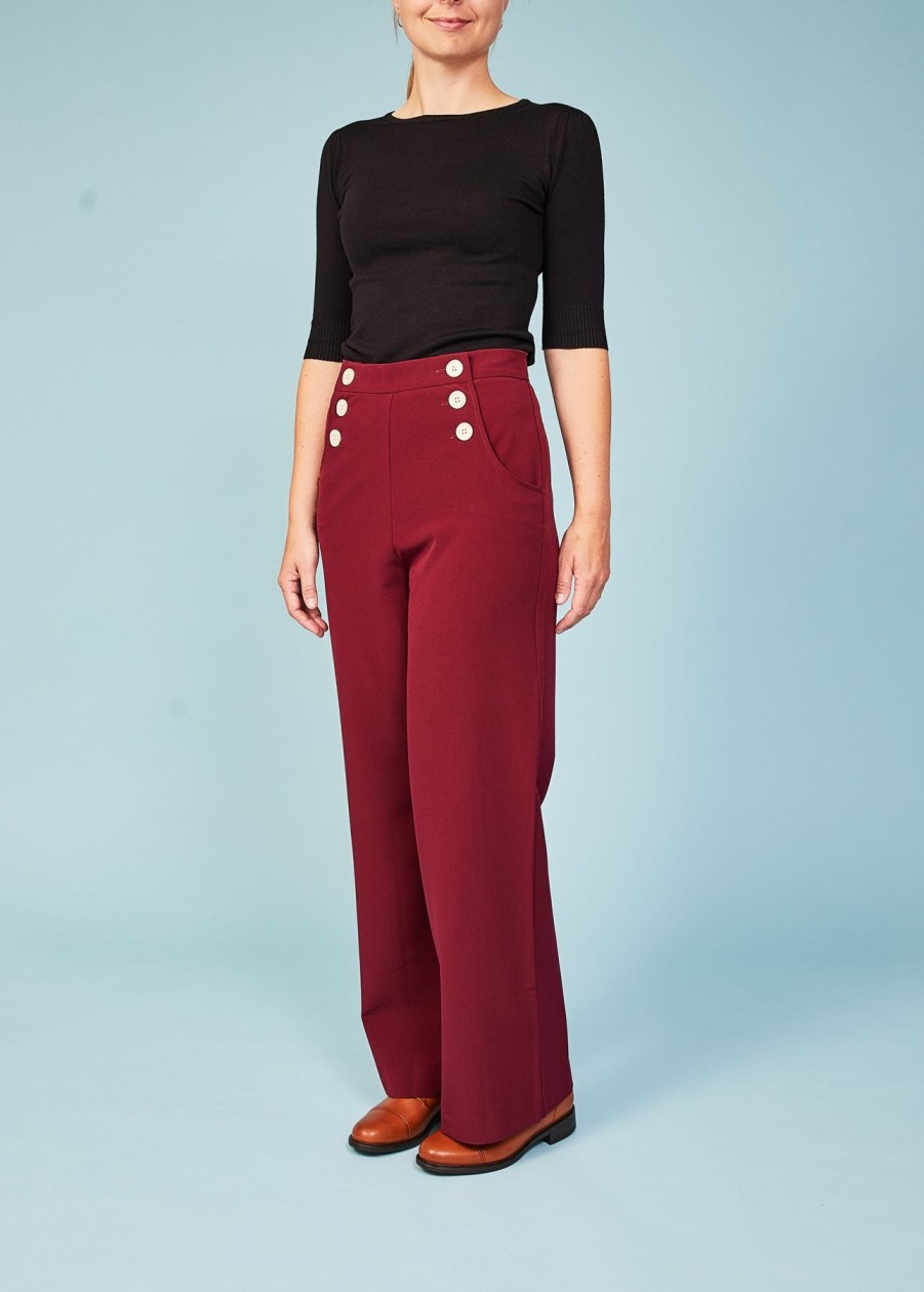 Women Pretty Retro Trousers | Retro Sailor Slacks