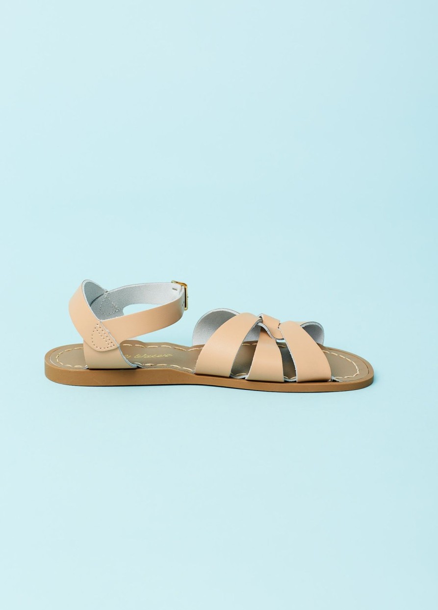 Women Saltwater Sandals Flat Shoes | Salt Water Originals-Latte