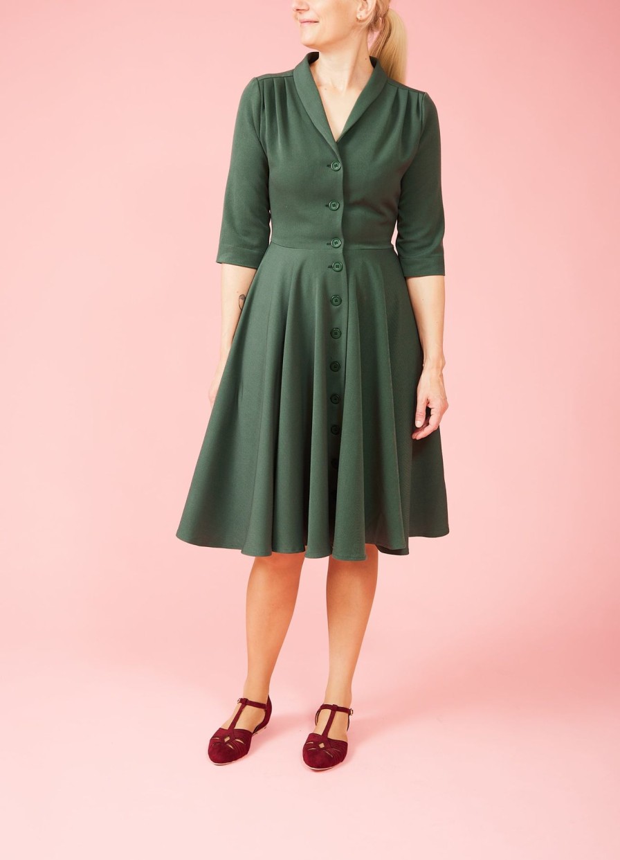 Women Very Cherry Dresses | D'Laine Dress-Bottle Green