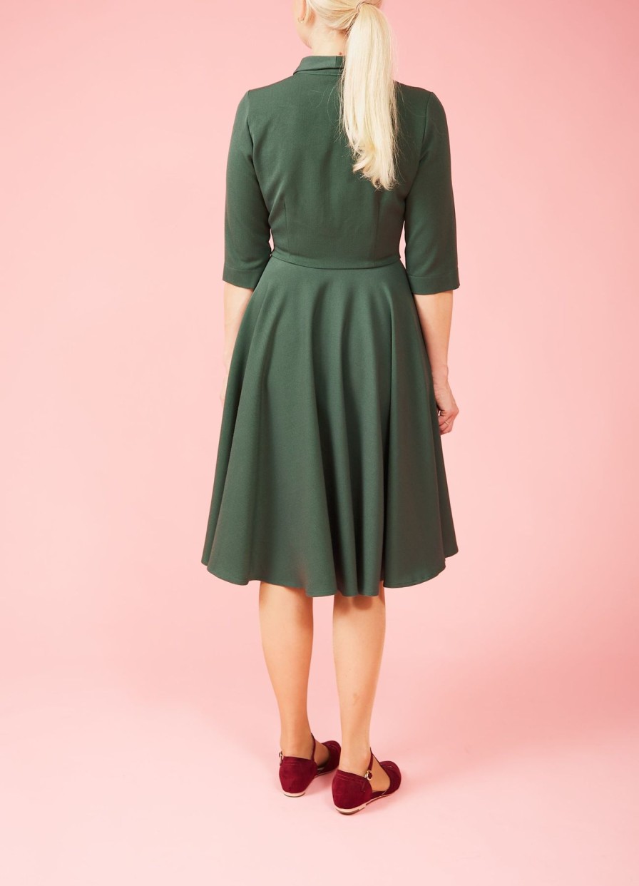 Women Very Cherry Dresses | D'Laine Dress-Bottle Green