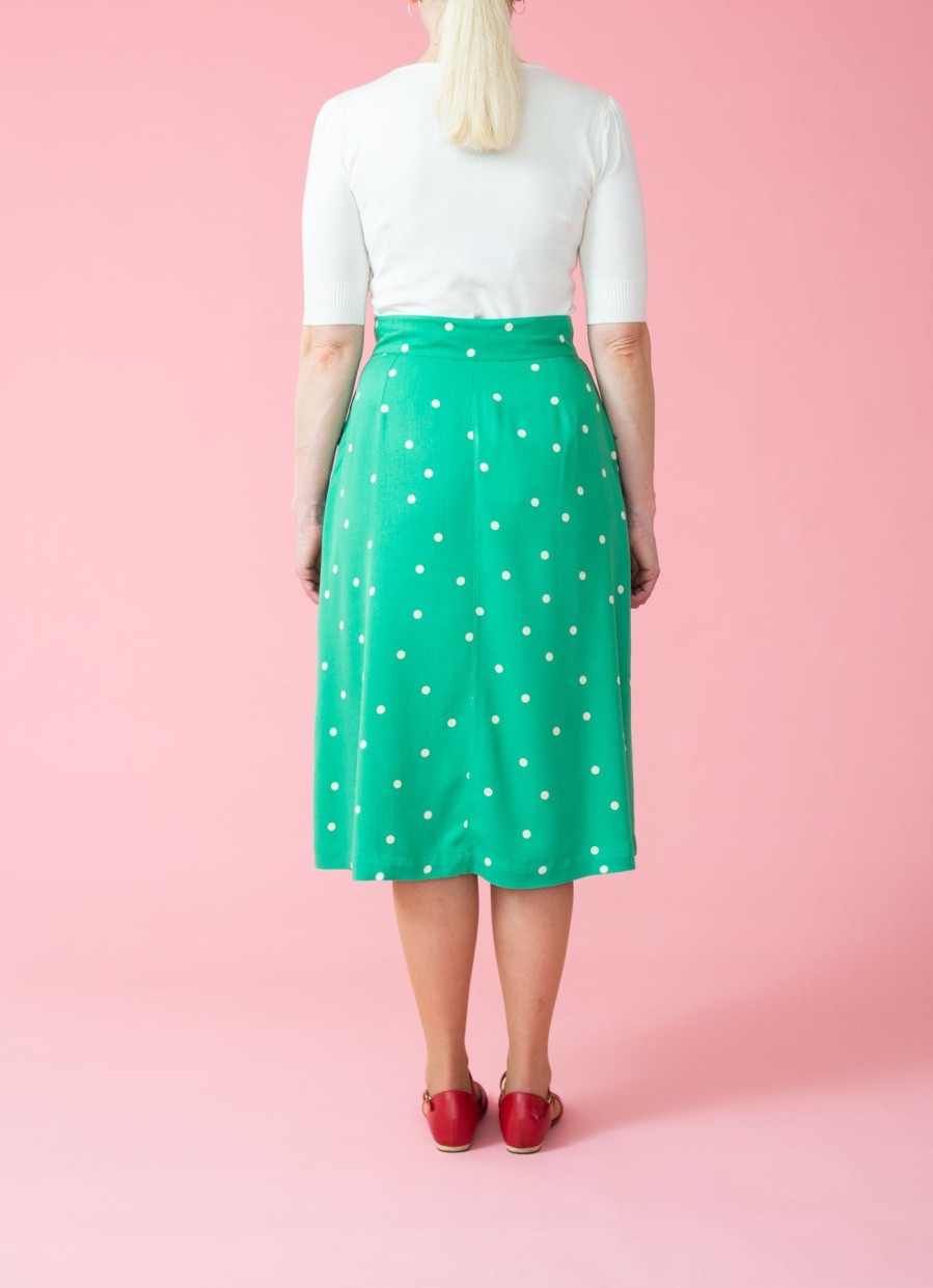 Women Mademoiselle Yéyé Skirts | See You! Skirt-Green/White