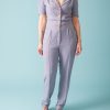 Women Very Cherry Jumpsuits | Classic Jumpsuit Linen Lavender