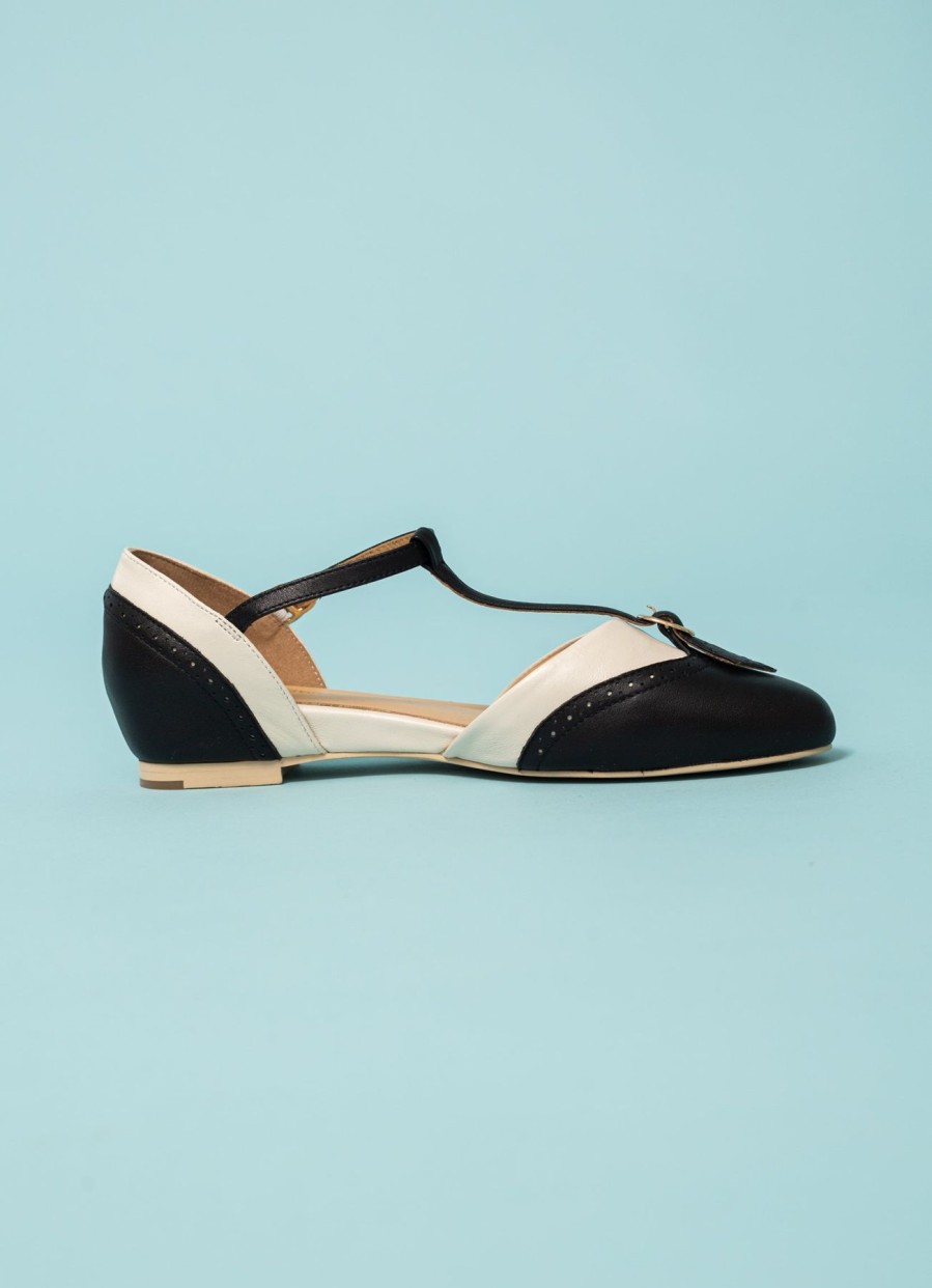 Women Charlie Stone shoes Flat Shoes | Parisienne-Two-Tone Leather