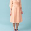 Women Gaala Paris Dresses | Anabelle Wrap Dress-Peach/Gold