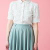 Women Very Cherry Tops | Classic Blouse-White With Black Dots