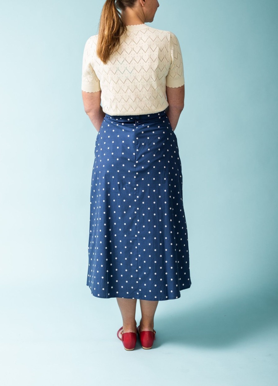 Women Mademoiselle Yéyé Skirts | Gentle Melody Maxi Skirt-Blue/White