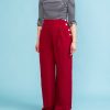 Women The Seamstress of Bloomsbury Trousers | Audrey Trousers-Burgundy