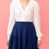 Women The Seamstress of Bloomsbury Tops | Jay Blouse-Cream