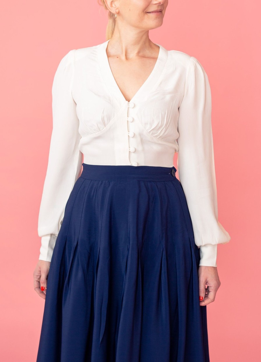 Women The Seamstress of Bloomsbury Tops | Jay Blouse-Cream