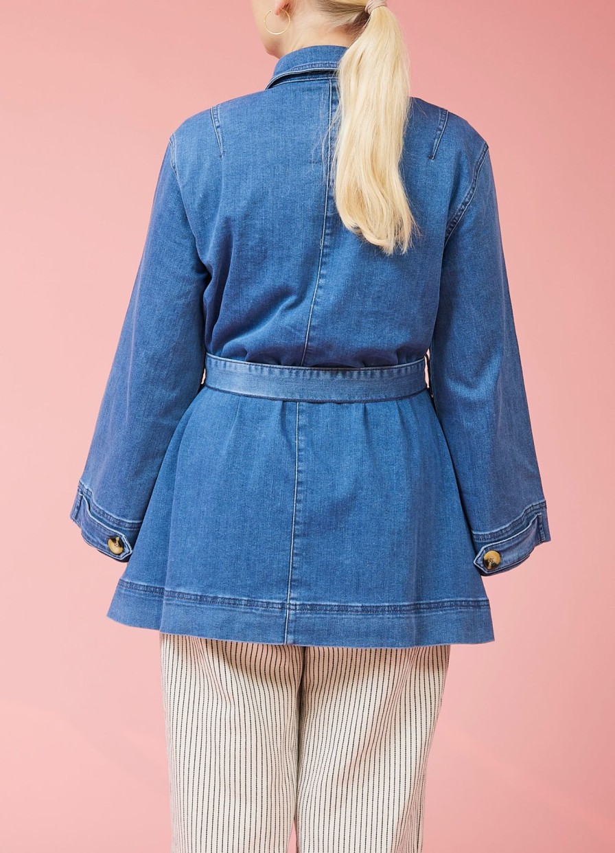 Women Mademoiselle Yéyé Tops | Denim Jacket-Rhythmic Pace Trench