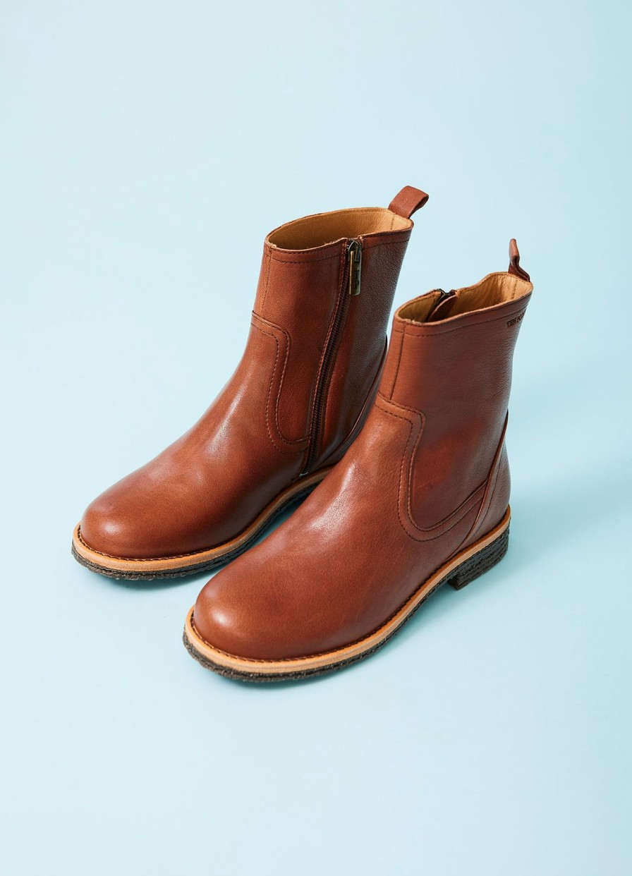 Women Ten Points Boots | Astrid Leather Boots-Brown