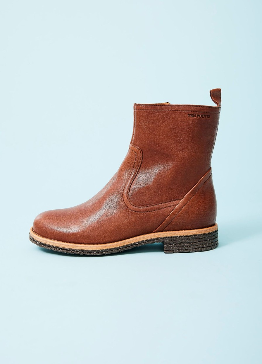 Women Ten Points Boots | Astrid Leather Boots-Brown