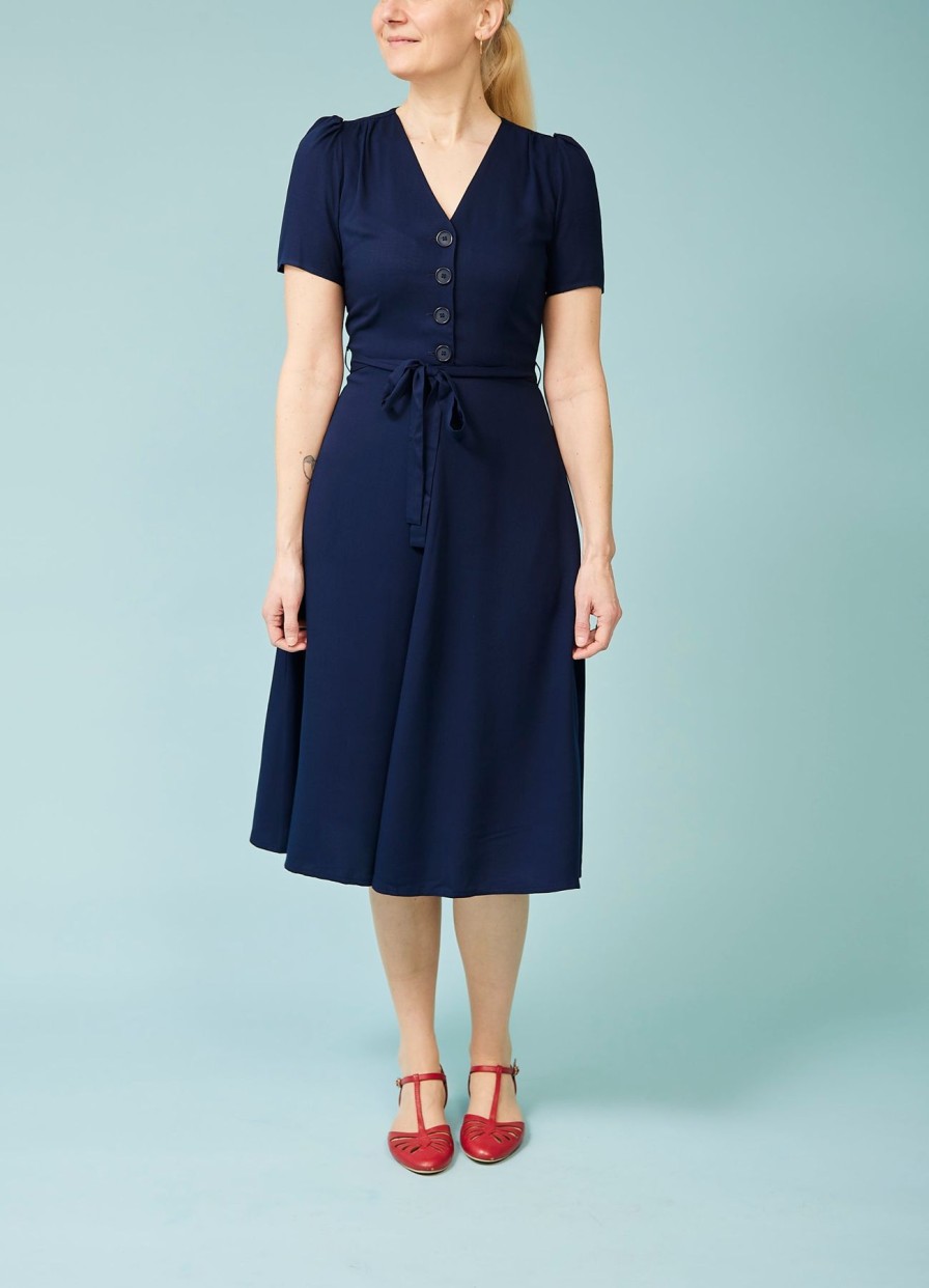 Women Very Cherry Dresses | Magnolia Dress-Dark Blue