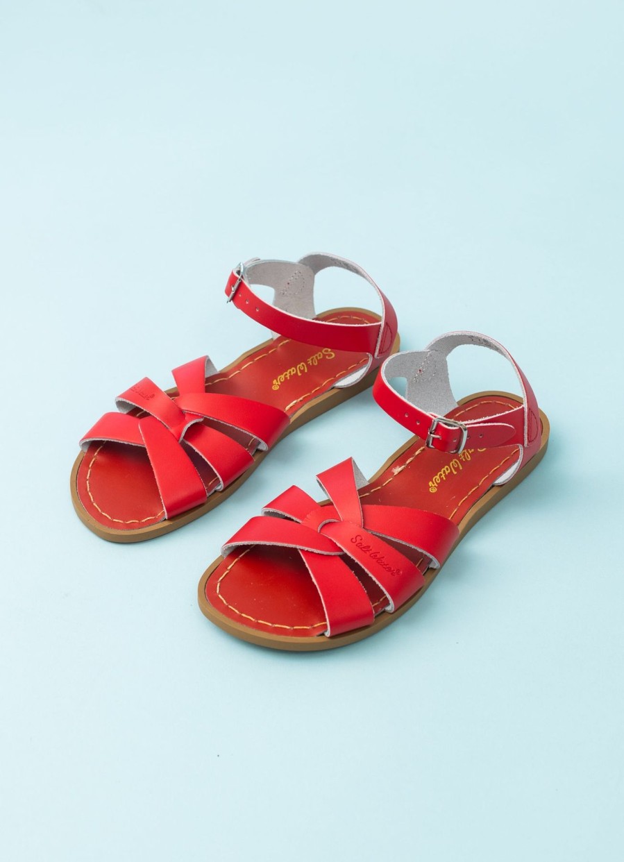 Women Saltwater Sandals Flat Shoes | Salt Water Originals-Red