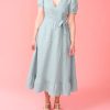 Women Gaala Paris Dresses | Aria Linen Dress-Light Blue