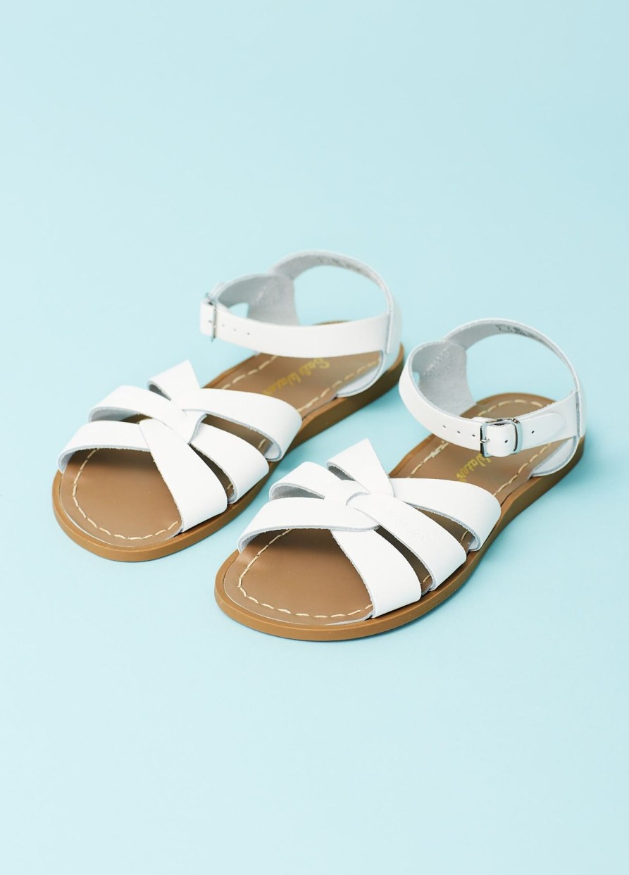 Women Saltwater Sandals Flat Shoes | Salt Water Originals-White