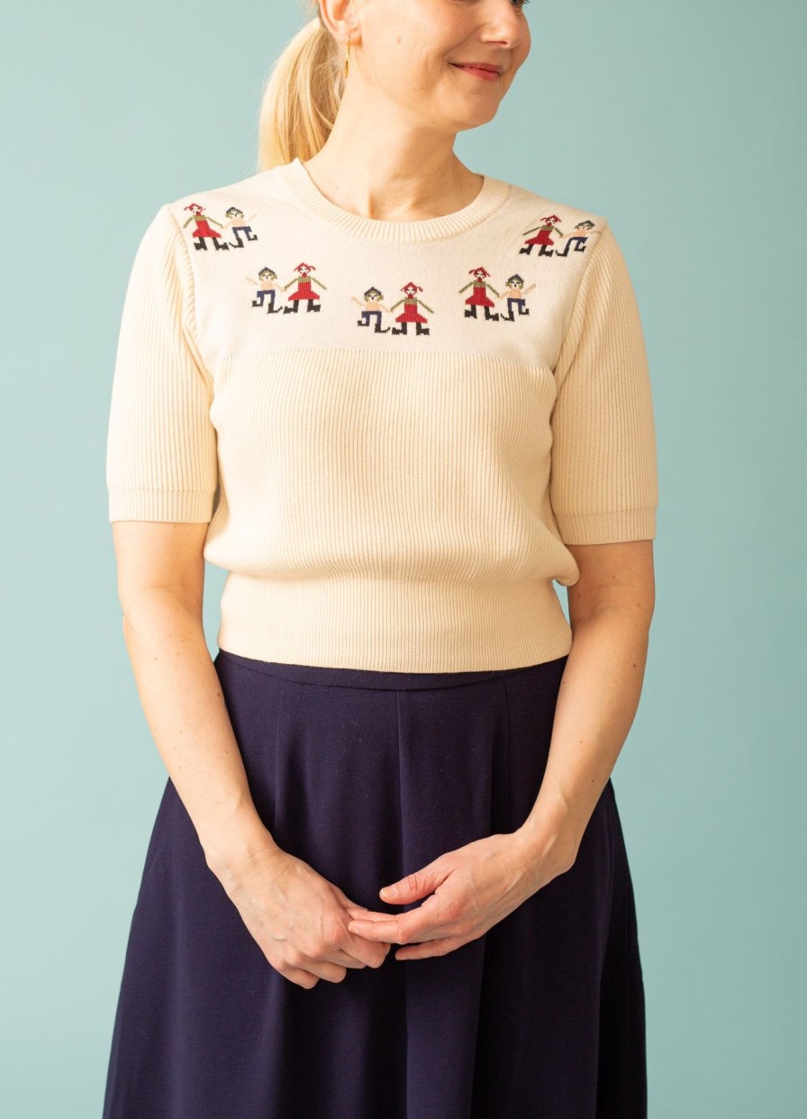 Women The Seamstress of Bloomsbury Tops | Beverly Jumper-Cream