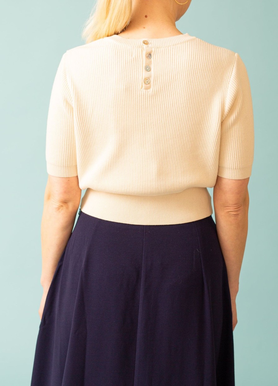 Women The Seamstress of Bloomsbury Tops | Beverly Jumper-Cream