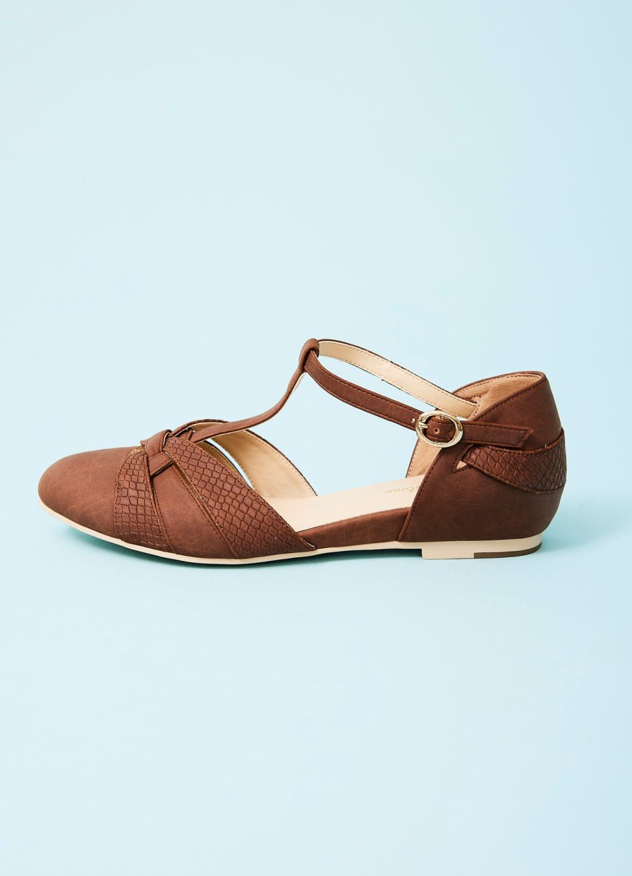 Women Charlie Stone shoes Flat Shoes | Peta Pecan-Vegan