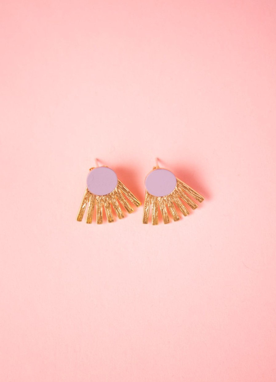 Women The Sticky Sis Club Jewelry | Sunbeams Hazy Lilac Ear Studs