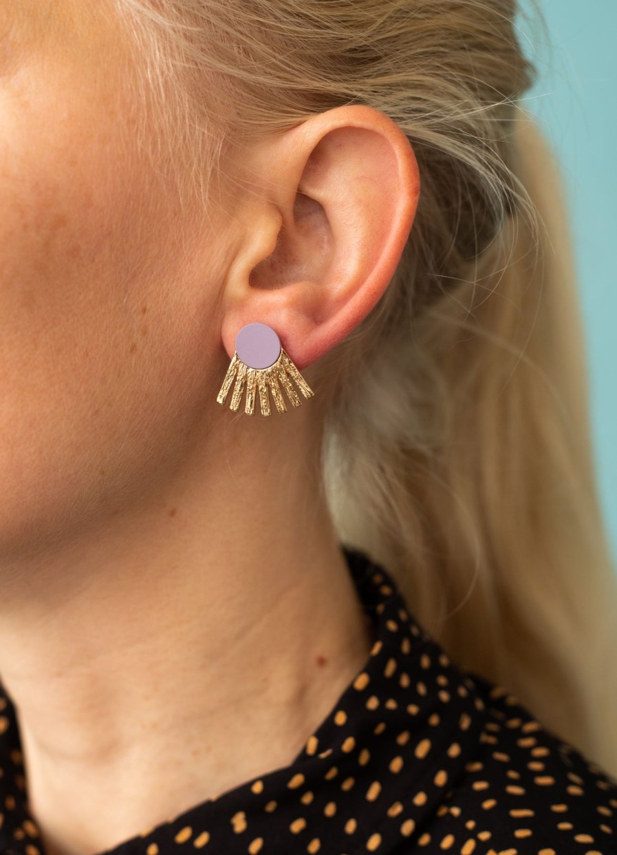 Women The Sticky Sis Club Jewelry | Sunbeams Hazy Lilac Ear Studs