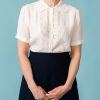 Women The Seamstress of Bloomsbury Tops | Lacey Blouse-Cream