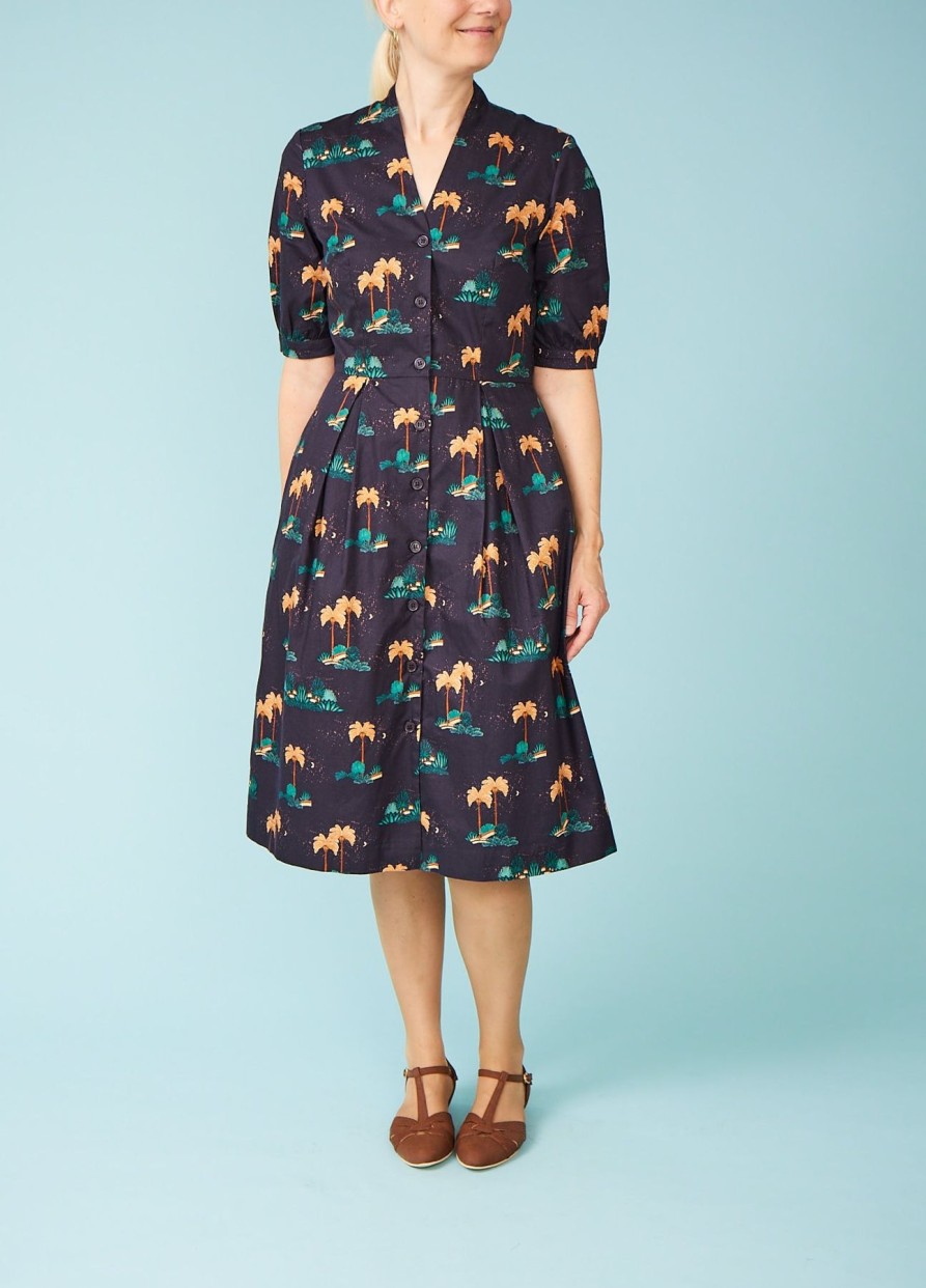 Women Emily and Fin Dresses | Stella Desert Dreams Shirt Dress-Navy