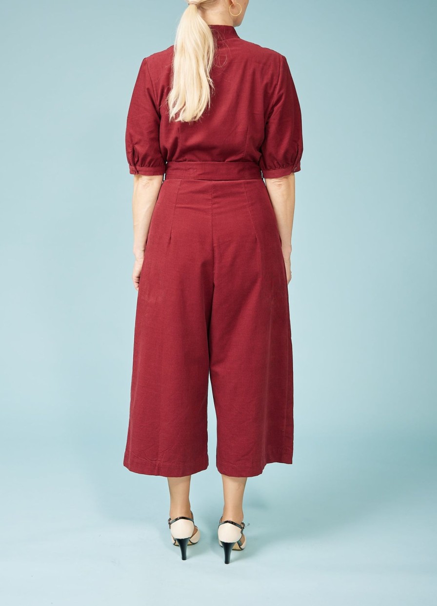 Women Emily and Fin Jumpsuits | Stella Jumpsuit-Bordeaux Velvet