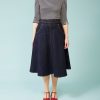 Women Collectif Skirts | Marie Sue Denim Skirt-Dark Blue