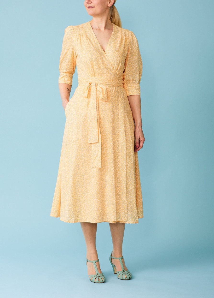 Women Emily and Fin Dresses | Marianna Darjeeling Ditzy Dress-Yellow/White