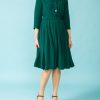 Women The Seamstress of Bloomsbury Dresses | Lucille Shirtwaister Dress-Bottle Green