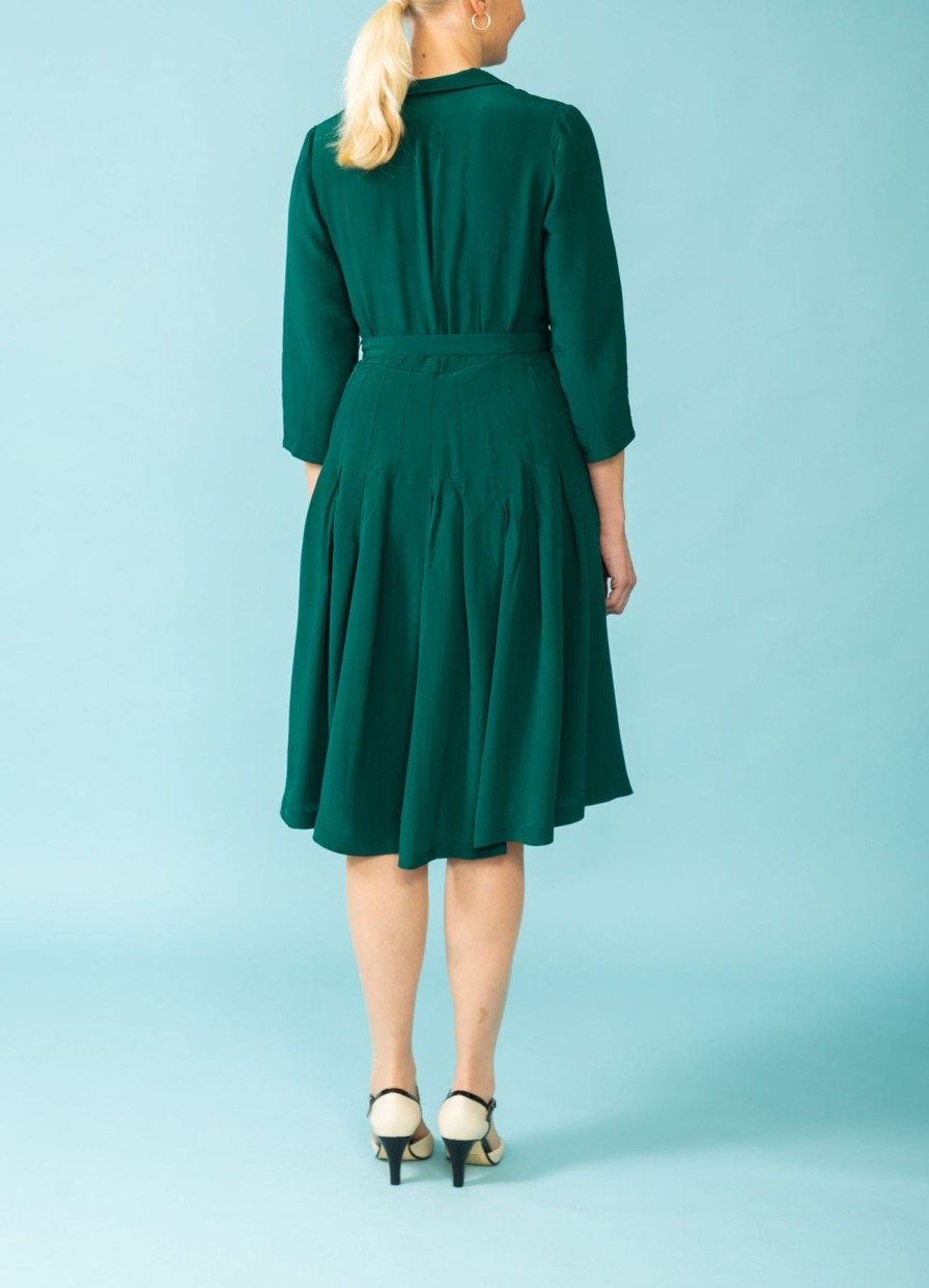 Women The Seamstress of Bloomsbury Dresses | Lucille Shirtwaister Dress-Bottle Green