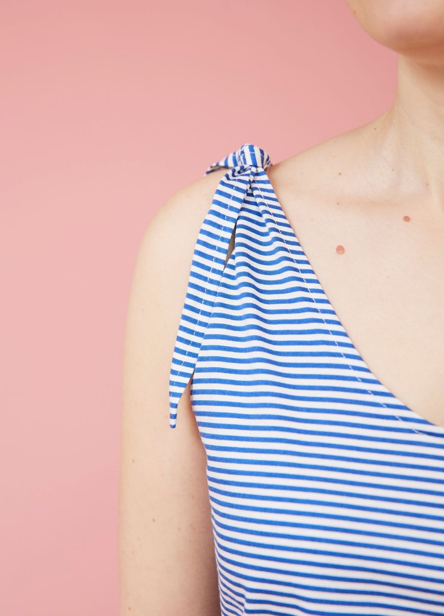 Women Mademoiselle Yéyé Tops | Marina Top-Blue/White